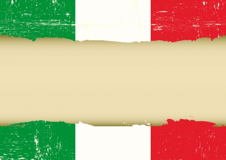 An italian flag with a large frame for your messageのイラスト素材