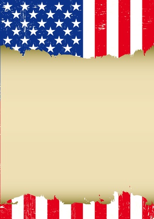 A used american Flag for this posterのイラスト素材