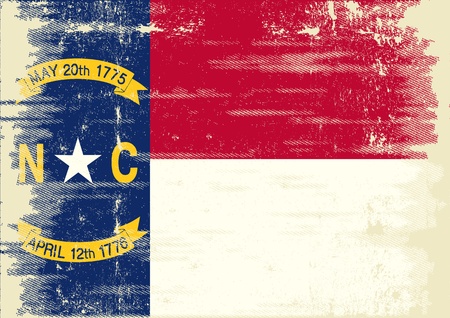 Flag of North Carolina with a textureのイラスト素材