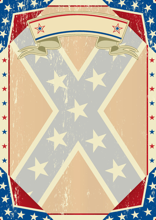 A grunge confederate poster for youのイラスト素材