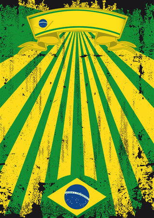 A vintage brazilian poster with a texture for your publicityのイラスト素材