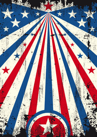 A vintage USA poster with a texture for your publicityのイラスト素材