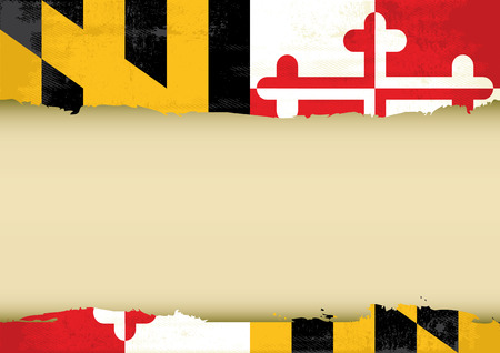 A flag of Maryland with a large frame for your message  Ideal to use for a screenのイラスト素材
