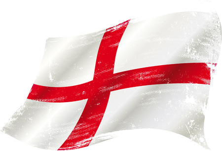 flag of  England in the wind with a textureのイラスト素材