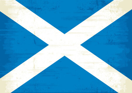 A grunge scottish flagのイラスト素材