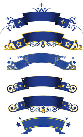 A set of blue banners for youのイラスト素材