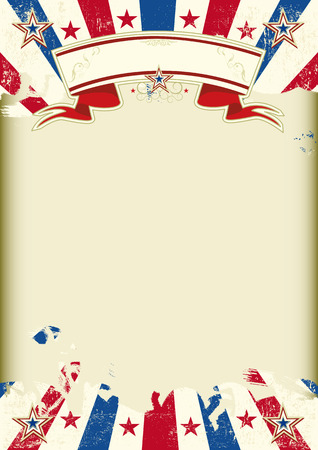 American dirty poster with a large empty kraft paper frame for your message American dirty poster with a large empty kraft paper frame for your message