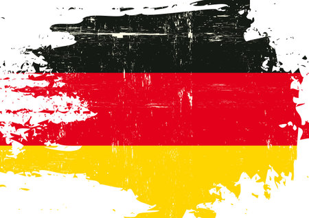A flag of Germany with a grunge textureのイラスト素材