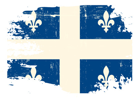 A flag of Quebec with a grunge textureのイラスト素材