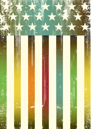An american rainbow color flag for a background of a poster.のイラスト素材