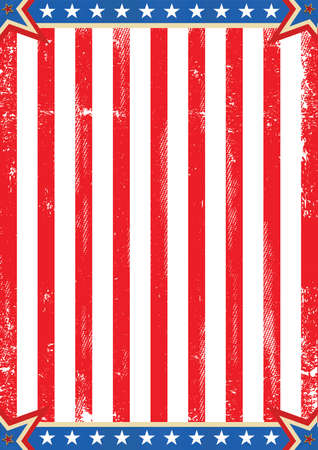 A vintage american poster with and a texture for your advertisingのイラスト素材