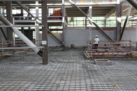 the construction of factory is now under wayのeditorial素材