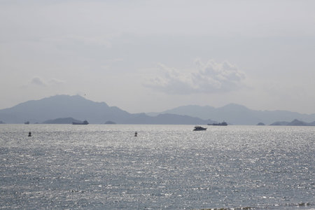 Ships in the seaの写真素材