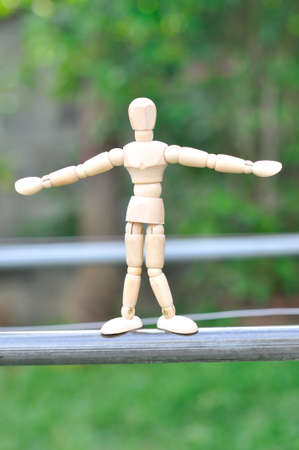 wooden human modelの写真素材