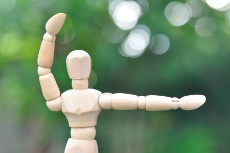 wooden human modelの写真素材