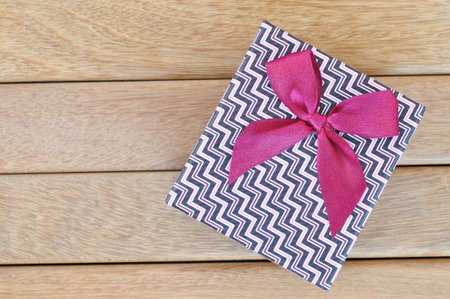 gift box on wooden background