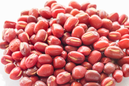 close up to red bean with healthy food conceptの写真素材