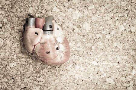 human heart with vintage styleの写真素材