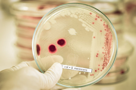 microbiology laboratory test with old color style