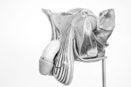 anatomy of penis with black and white color concept