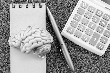 à¹human brain with black and white colorの写真素材