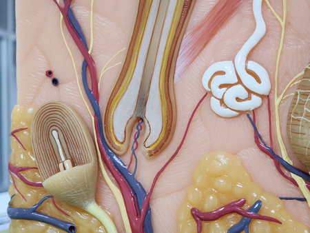 human skin anatomy modelの写真素材