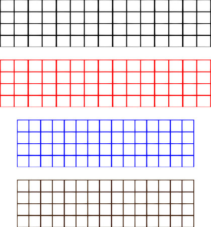 Grid paper set. Vector illustration. Can be used as background.のイラスト素材