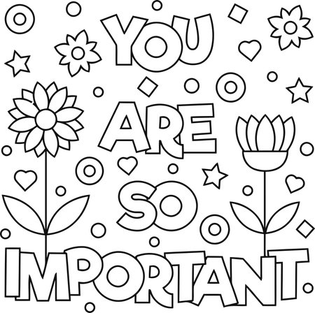 You are amazing. Coloring page for kids. Vector illustration.のイラスト素材