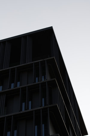 Modern architecture of a hospital areaの写真素材