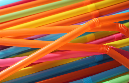 Colorful Drinking Strawsの写真素材
