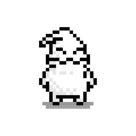 Ghost pixel image. Pixel art vector illustration.のイラスト素材