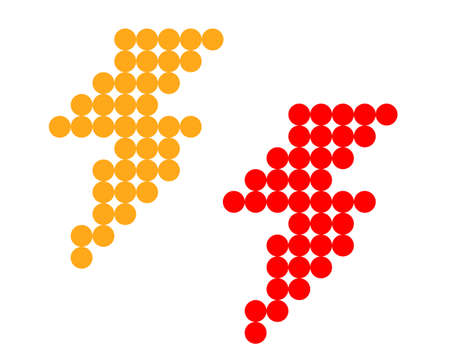 lighting pattern. Dots pixel lighting image. Vector Illustration of pixel art.のイラスト素材