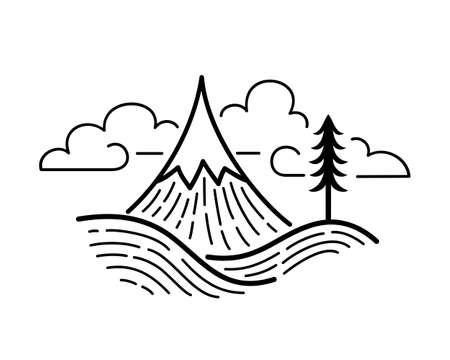 mountain icon image. vector illustration.のイラスト素材