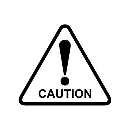 caution icon isolated on white background. Vector illustration.のイラスト素材