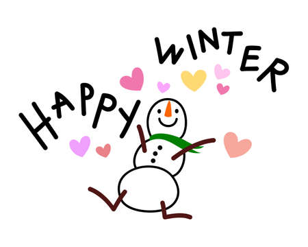 winter theme text image, Vector Illustrationのイラスト素材