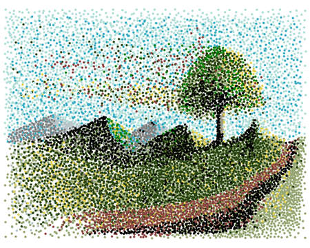 mandala mountain art. Pixel dot art in vector illustration. mountain view for wall design.のイラスト素材