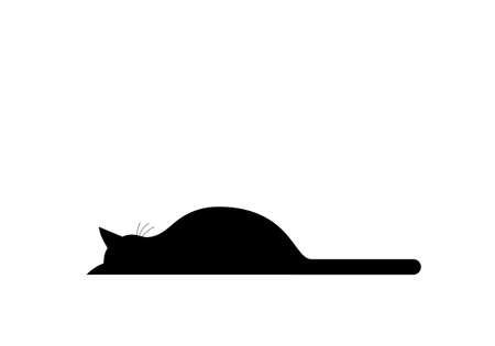 Lazy cat. sleeping cat icon. Isolated on white backgroundのイラスト素材