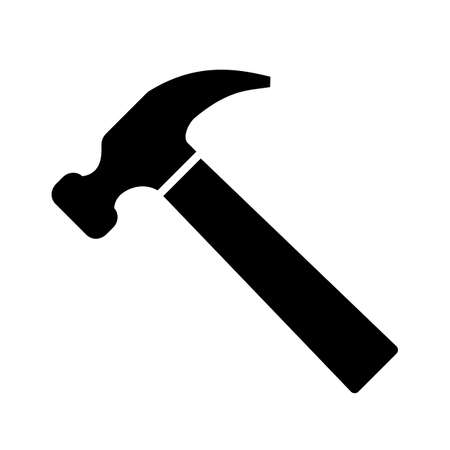 Claw Hammer icon design template. vector icon design in flat style isolated on white background.のイラスト素材