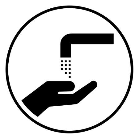 Vector illustration of hand washing icon.のイラスト素材