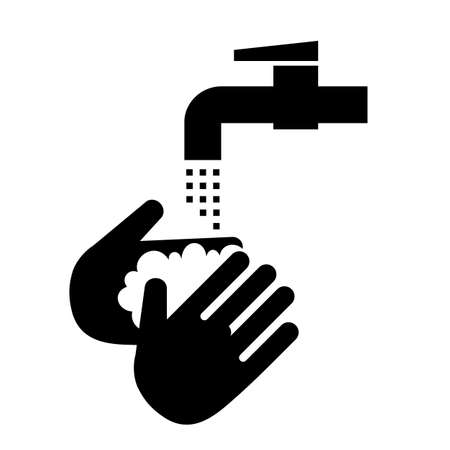 Vector illustration of hand washing icon.のイラスト素材