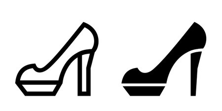 heel shoes icon - vector illustrationのイラスト素材