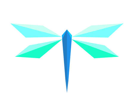 Image of dragonfly polygonal art. vector illustrationのイラスト素材