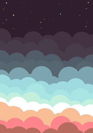 modern minimalist abstract sky vector illustration. mobile wallpaper with abstract portrait background.のイラスト素材