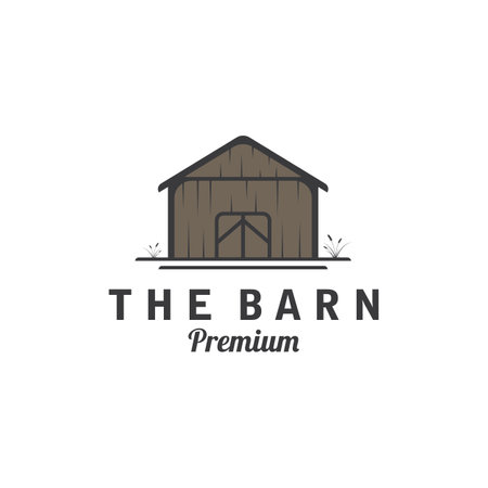 Barn farm  farmhouse  warehouse logo  vector designのイラスト素材