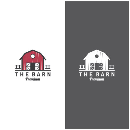 Barn farm  farmhouse  warehouse logo  vector designのイラスト素材