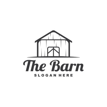 Barn farm  farmhouse  warehouse logo  vector designのイラスト素材