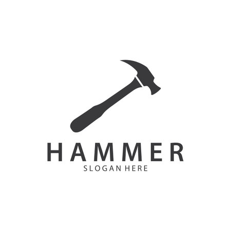 hammer logo vector illustration design creative designのイラスト素材