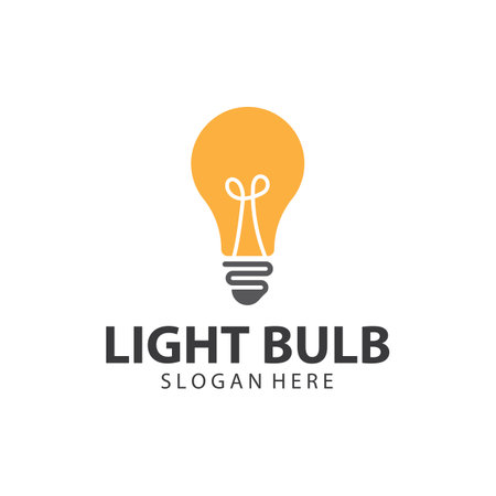 light bulb logo design vectorのイラスト素材