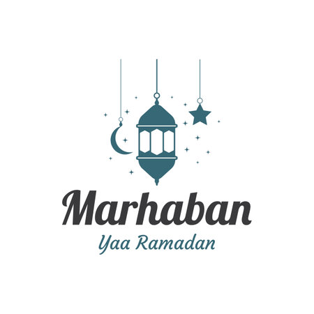 ramadan kareem islamic mosque logo design vectorのイラスト素材