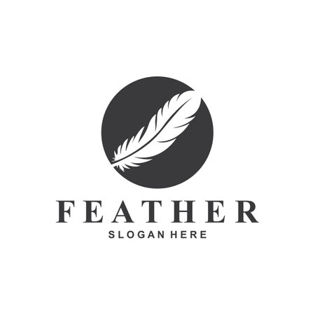 Feather Logo Vector Symbol Designのイラスト素材
